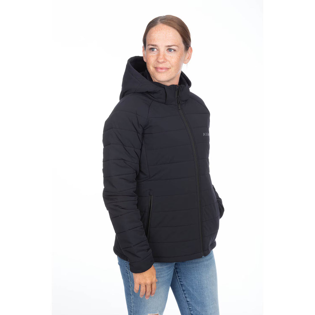 KLIM WAVERLY STRETCH INSULATED HOODED JACKET - BLACK