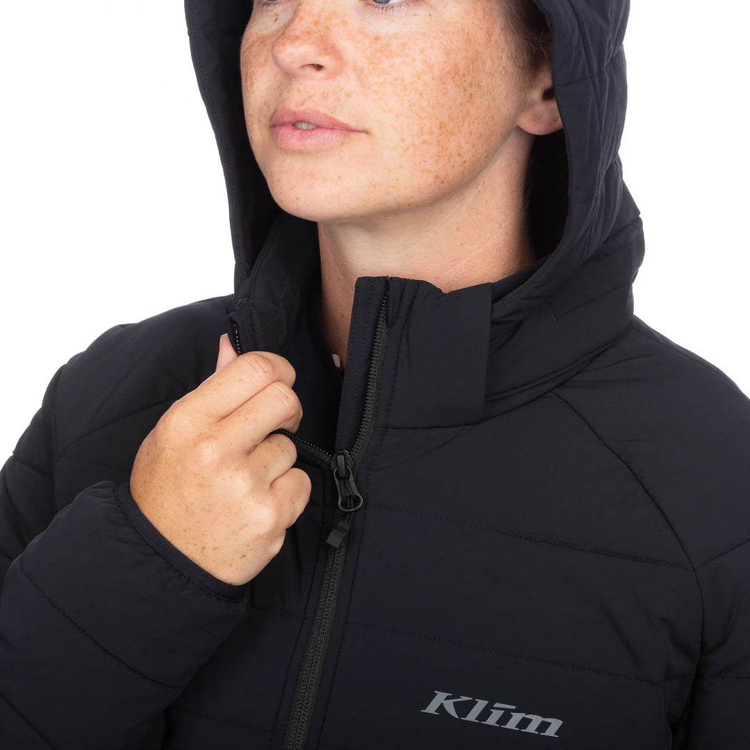 KLIM WAVERLY STRETCH INSULATED HOODED JACKET - BLACK