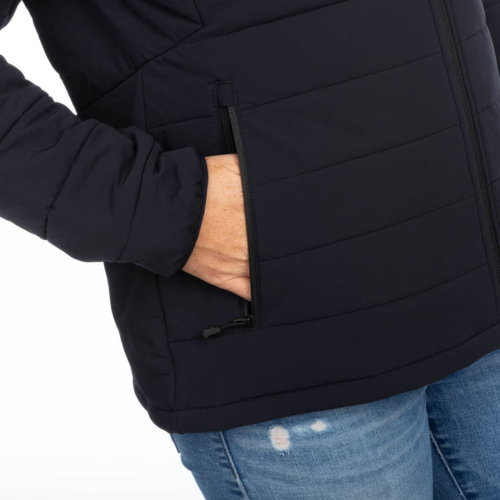 KLIM WAVERLY STRETCH INSULATED HOODED JACKET - BLACK