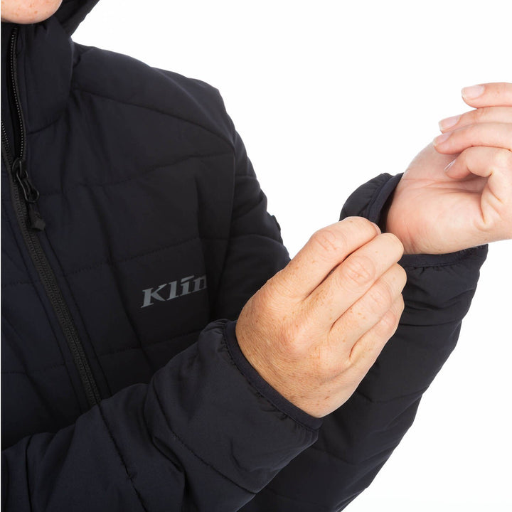 KLIM WAVERLY STRETCH INSULATED HOODED JACKET - BLACK