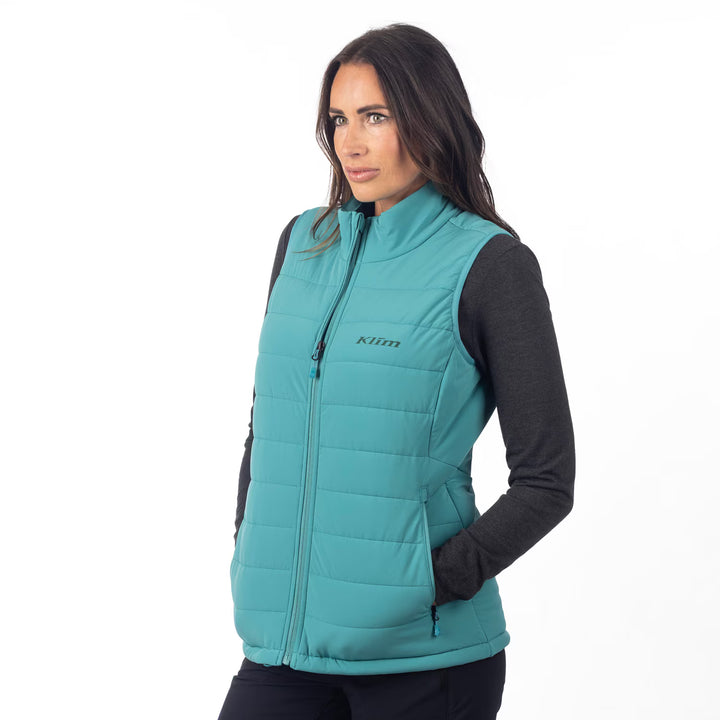 KLIM WAVERLY STRETCH INSULATED VEST - GREEN-BLUE SLATE
