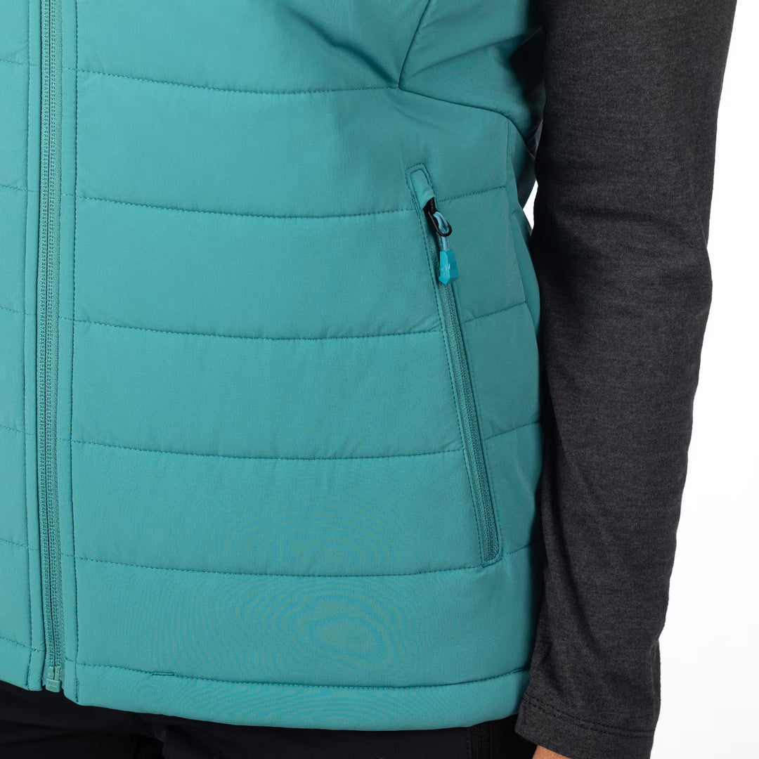 KLIM WAVERLY STRETCH INSULATED VEST - GREEN-BLUE SLATE