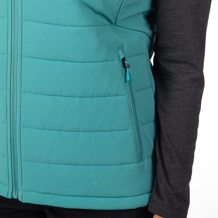 KLIM WAVERLY STRETCH INSULATED VEST - GREEN-BLUE SLATE