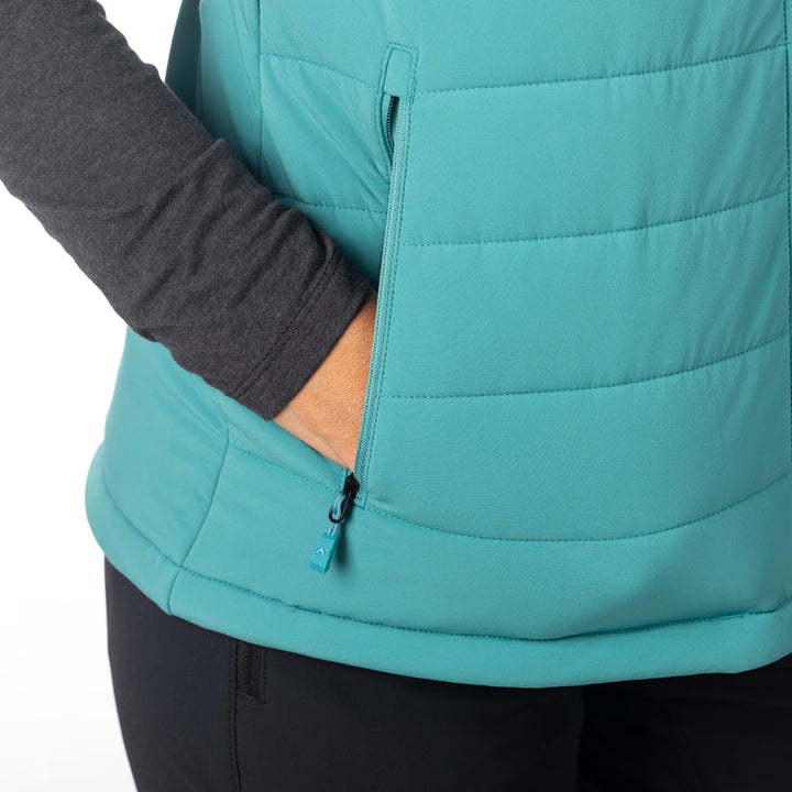 KLIM WAVERLY STRETCH INSULATED VEST - GREEN-BLUE SLATE