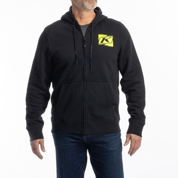 KLIM ELECTRIC FULL ZIP HOODIE - BLACK - HI-VIS