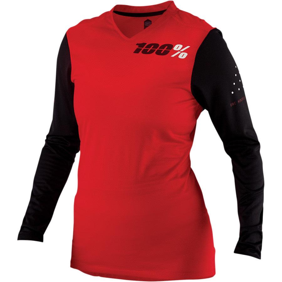 100% Women's Ridecamp Jersey - Long-Sleeve - Red