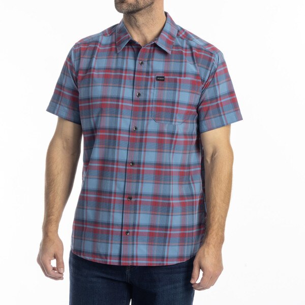 KLIM PANTOLL STRETCH SHIRT - BLUE FUSION - BIKING RED