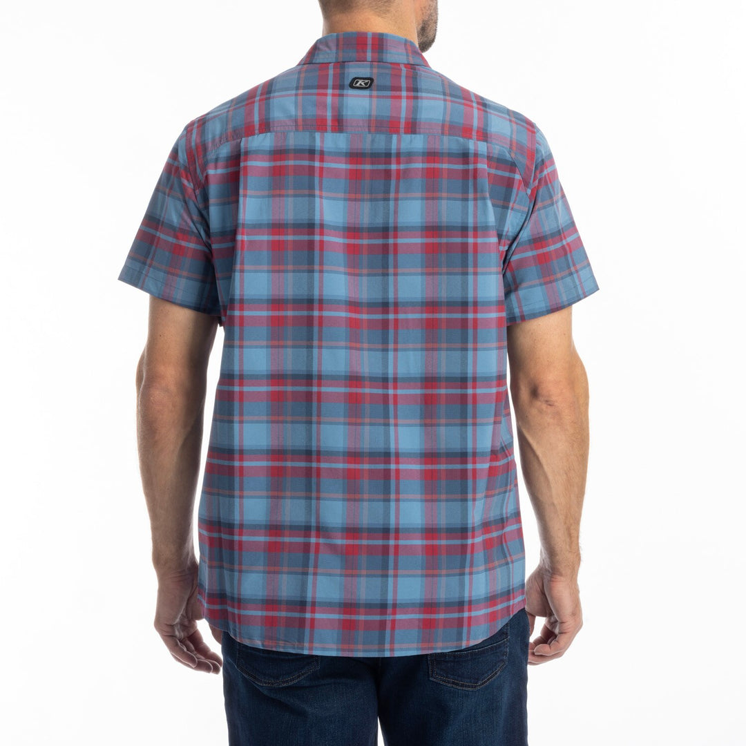 KLIM PANTOLL STRETCH SHIRT - BLUE FUSION - BIKING RED