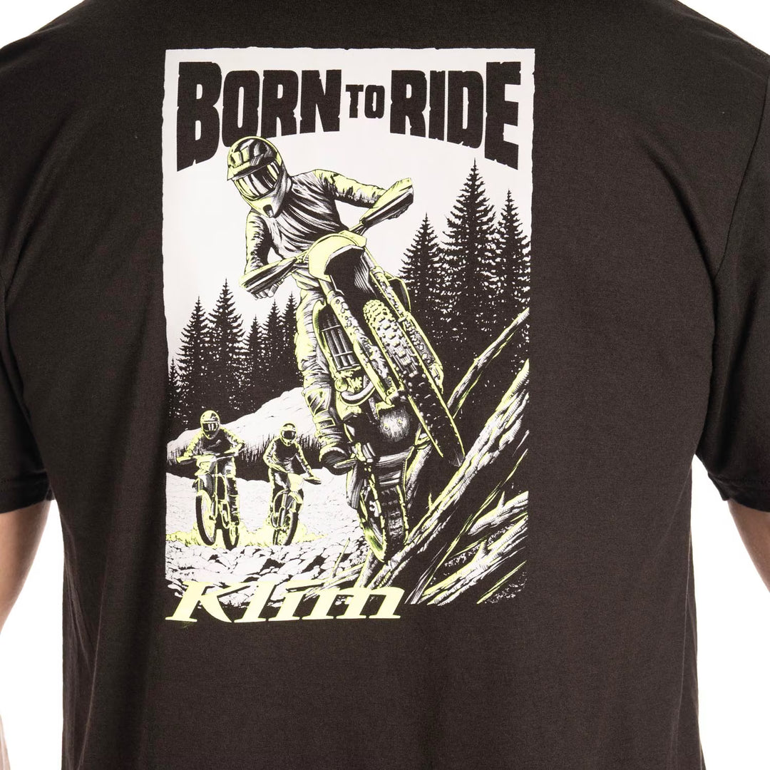 KLIM SADDLE MOUNTAIN TRI-BLEND TEE - BLACK - HI-VIS