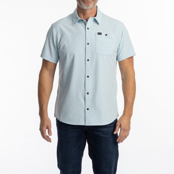 KLIM COLTER BAY STRETCH SHIRT - AQUAMARINE