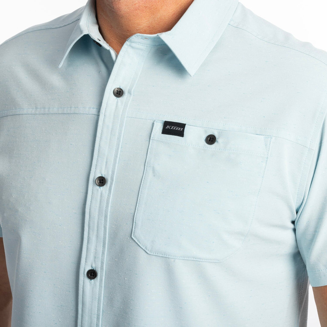KLIM COLTER BAY STRETCH SHIRT - AQUAMARINE