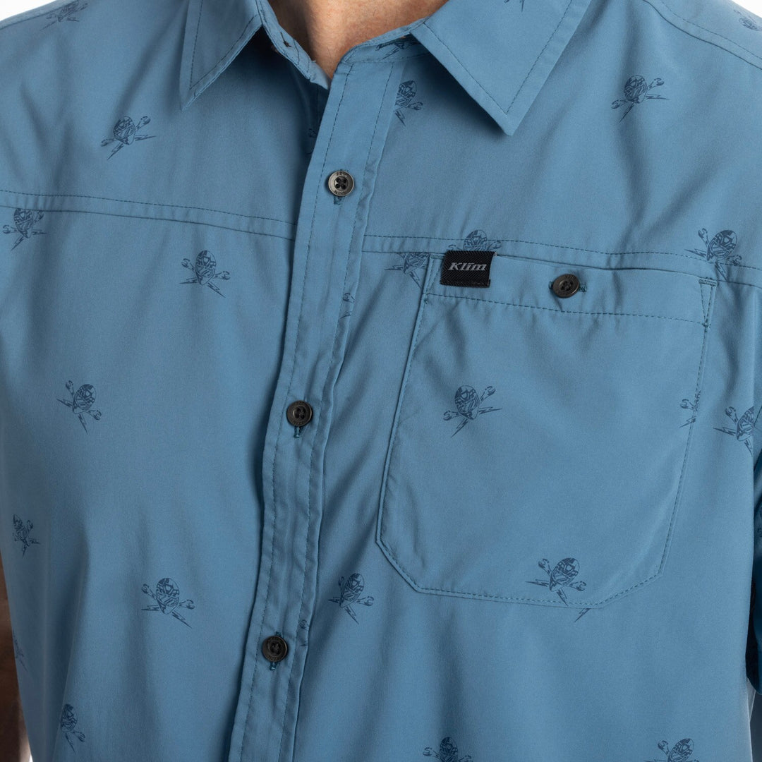 KLIM PETROL STRETCH SHIRT -BLUE FUSION