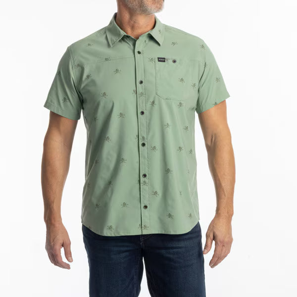 KLIM PETROL STRETCH SHIRT - HEDGE GREEN