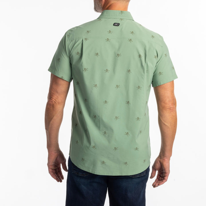 KLIM PETROL STRETCH SHIRT - HEDGE GREEN
