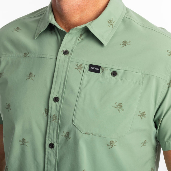 KLIM PETROL STRETCH SHIRT - HEDGE GREEN