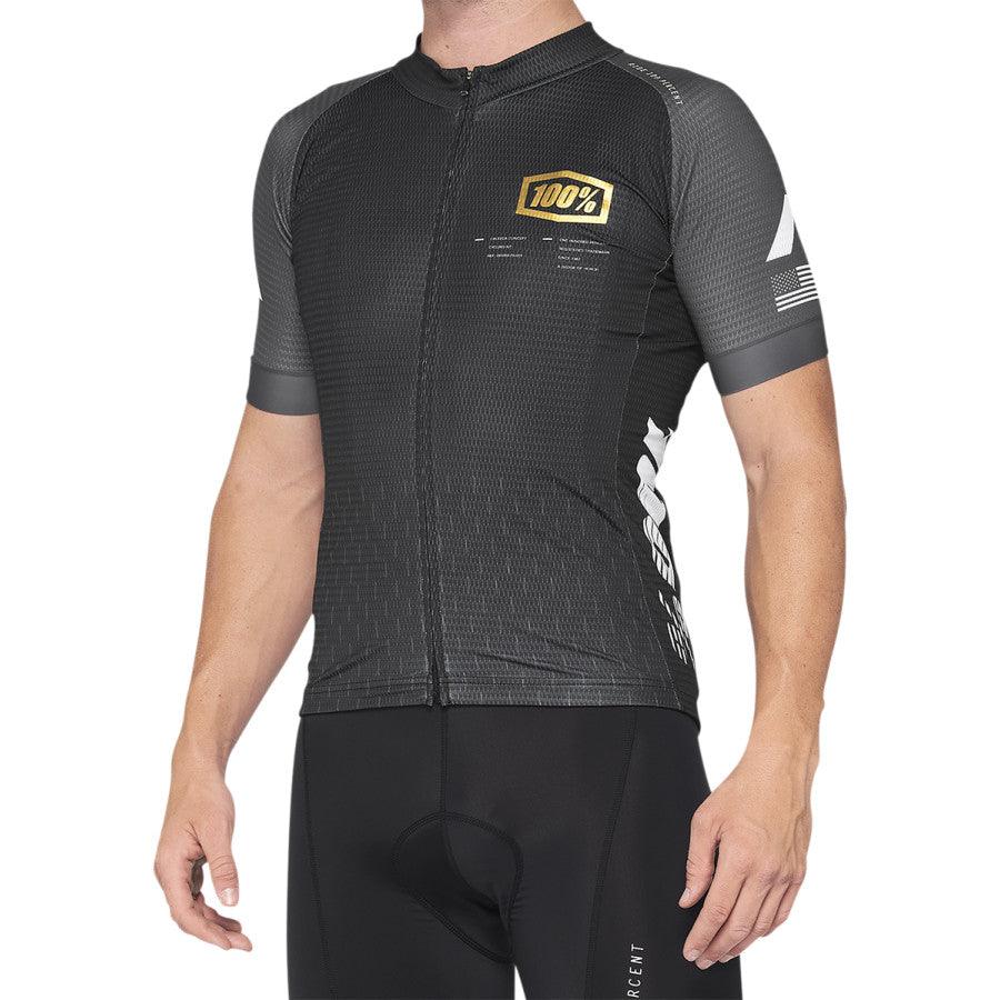100% Exceeda Jersey - Short-Sleeve - Black/Charcoal