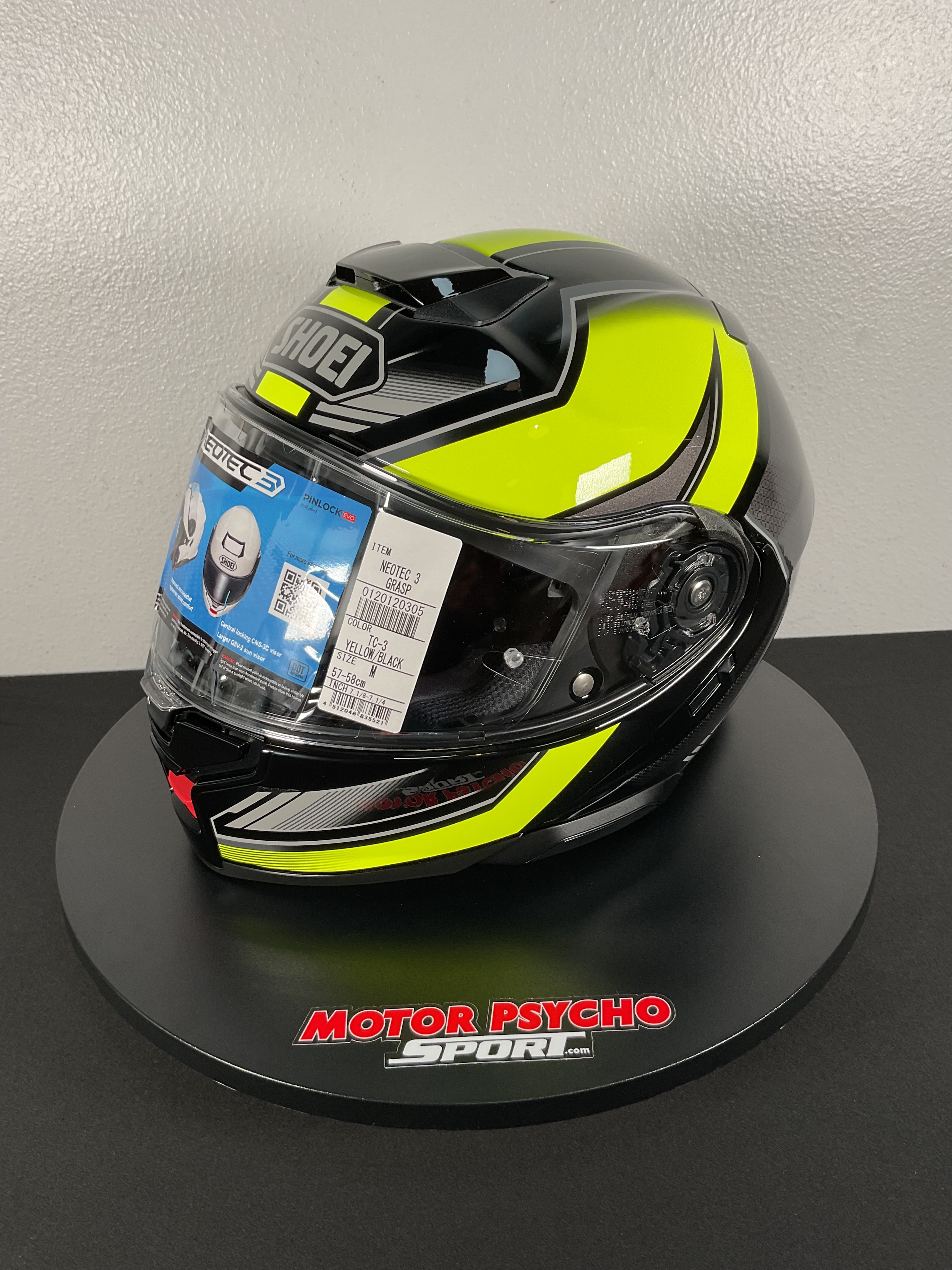 Shoei Neotec 3 Grasp Modular Helmet - TC-3 Black/Hi-Viz - Size