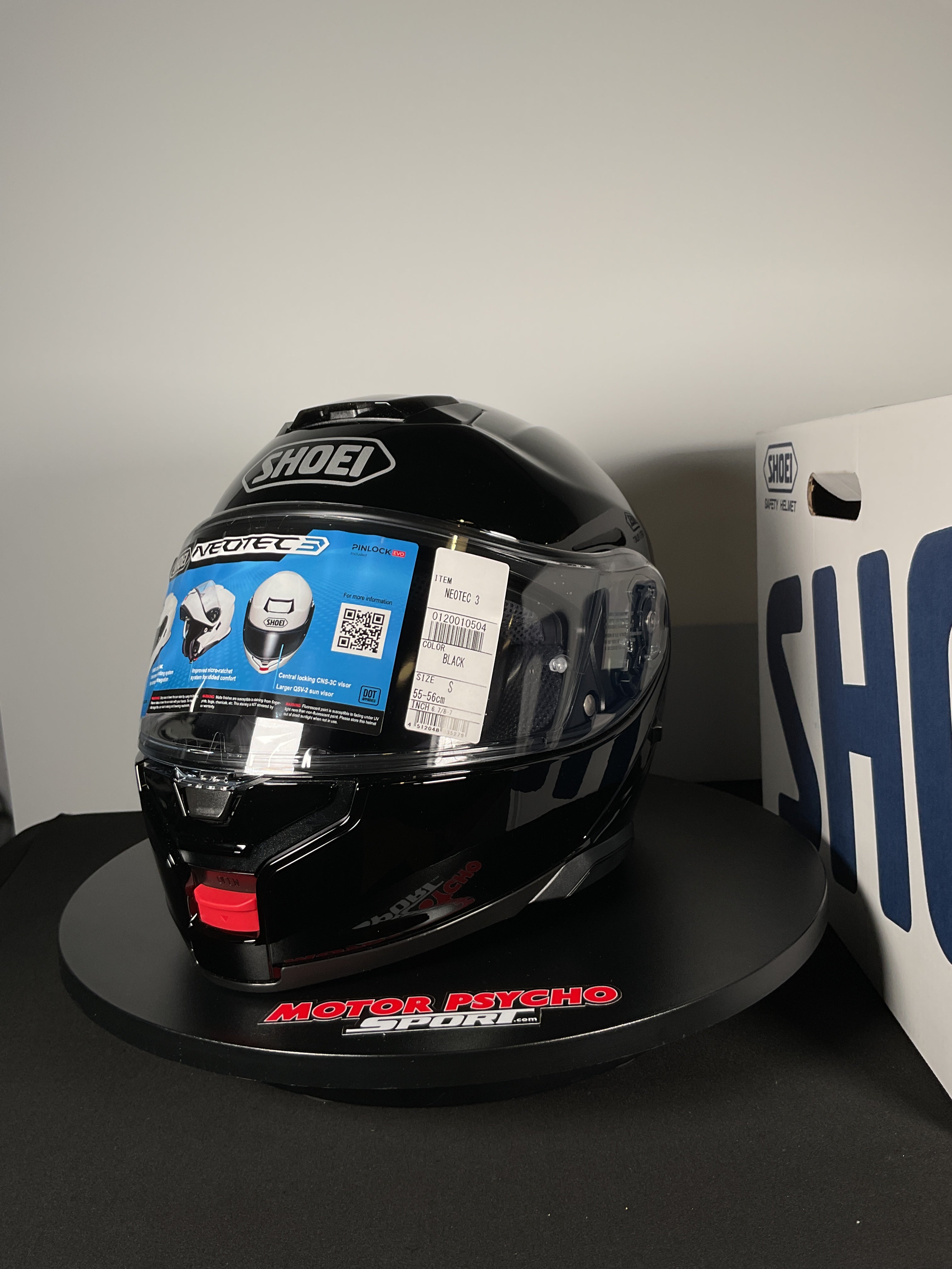 Shoei Neotec 3 Modular Helmet - Gloss Black - Size S - Used Open