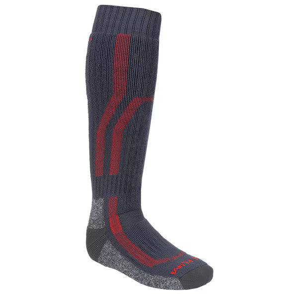 KLIM AGGRESSOR SOCK 3.0 - ASPHALT - FIERY RED