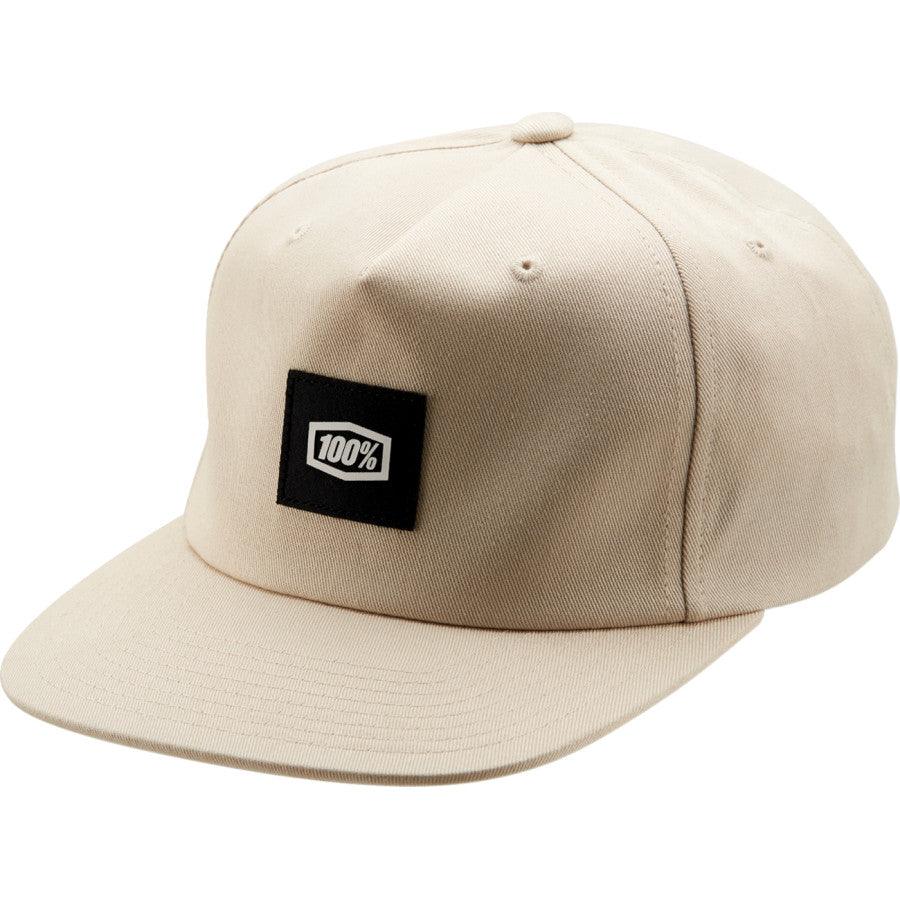 100% Lincoln Snapback Hat - Stone