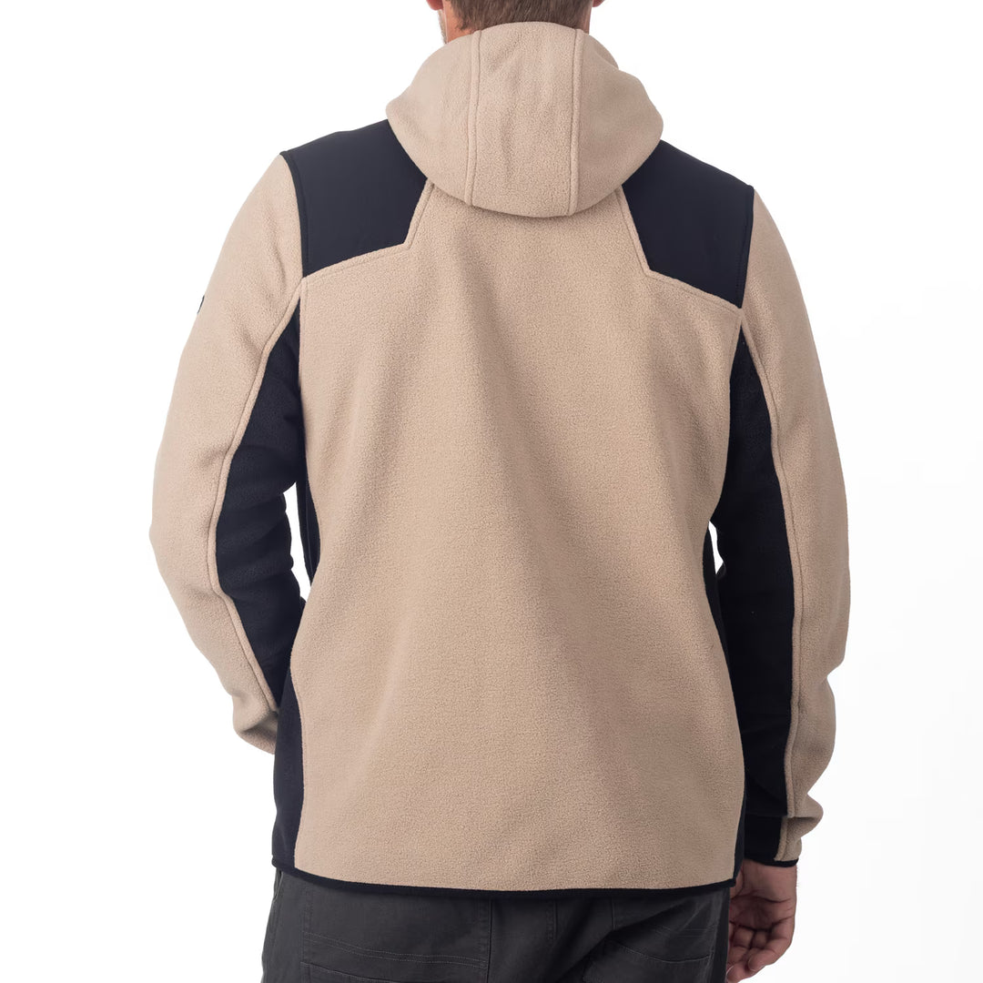 KLIM TETON CREST FLEECE HOODED JACKET - MONTANA TAN - BLACK
