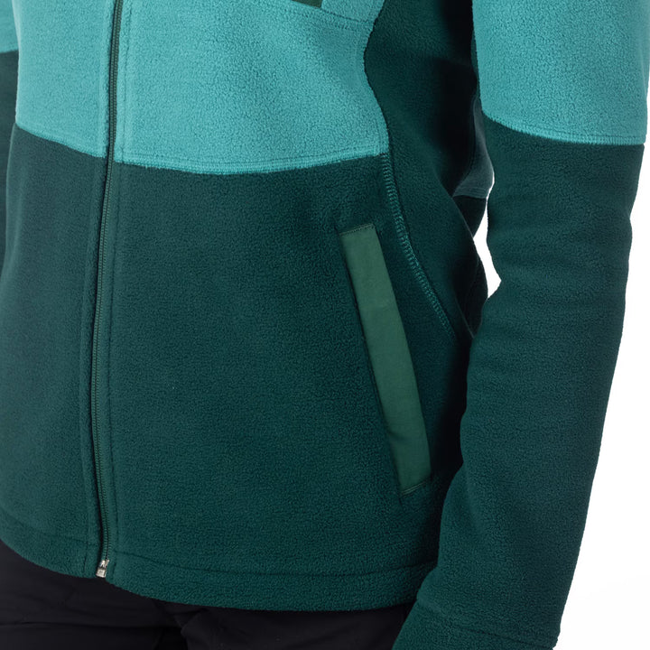 KLIM DARBY CANYON FLEECE JACKET - GREEN-BLUE SLATE - RAIN FOREST
