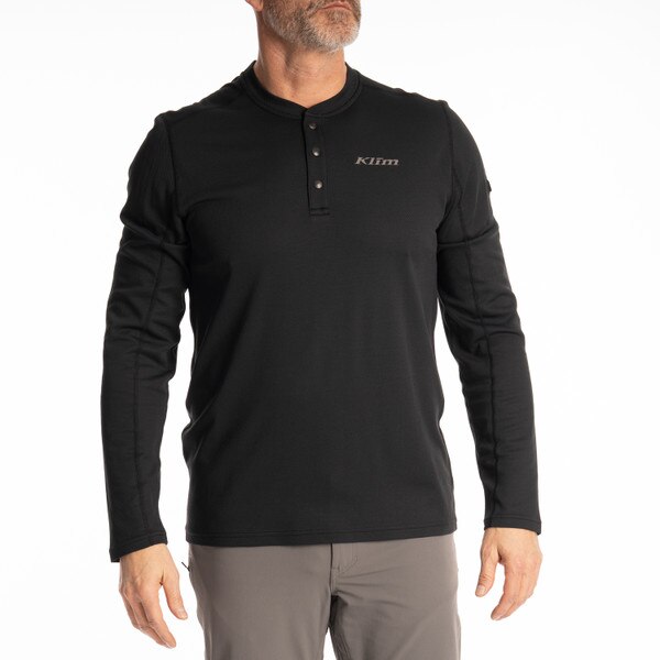 KLIM SIDEWINDER WOOL LONG SLEEVE SHIRT - BLACK