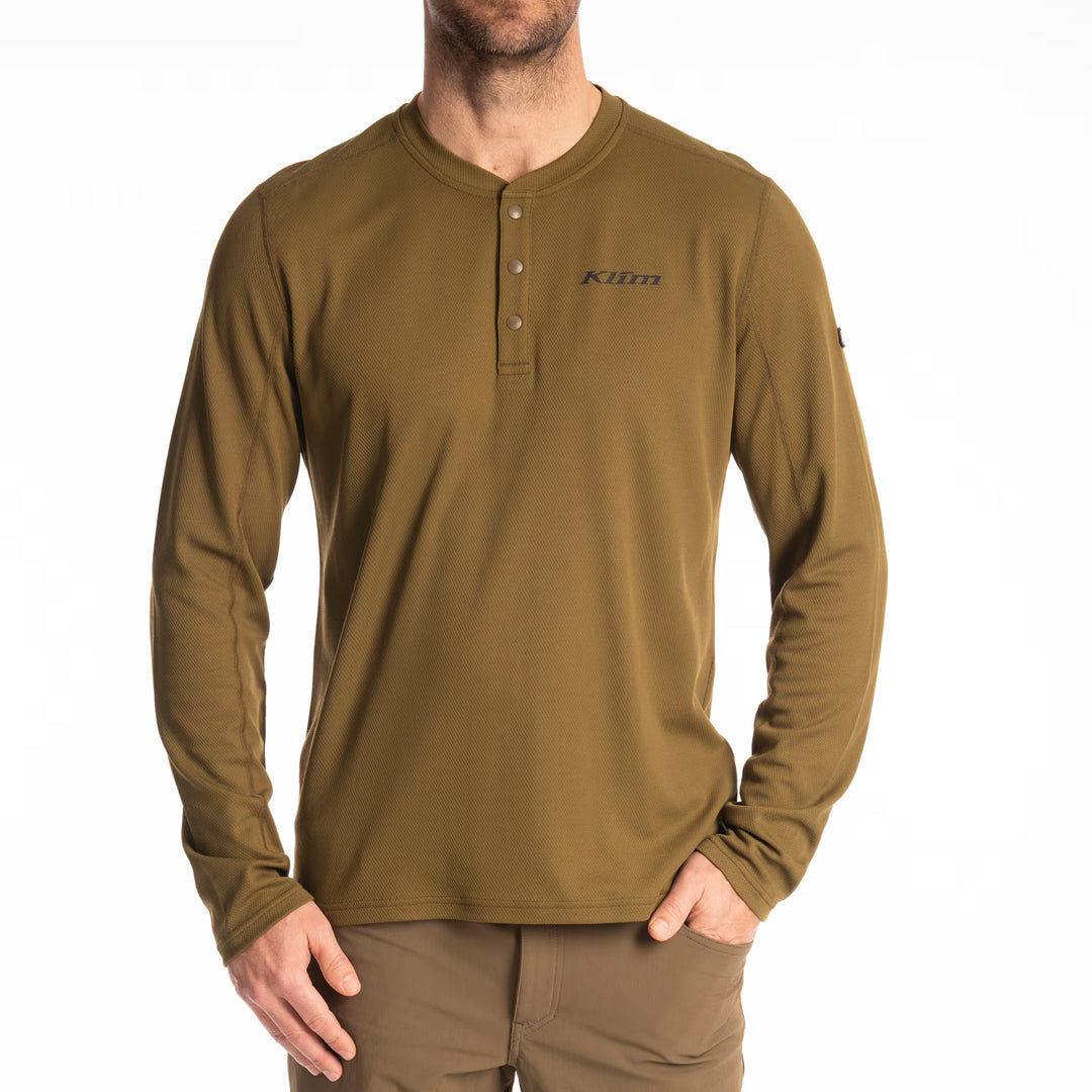 KLIM SIDEWINDER WOOL LONG SLEEVE SHIRT - DARK OLIVE