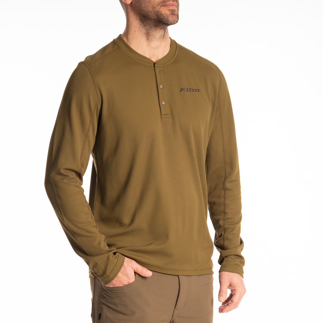 KLIM SIDEWINDER WOOL LONG SLEEVE SHIRT - DARK OLIVE