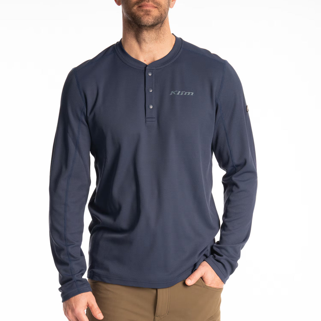 KLIM SIDEWINDER WOOL LONG SLEEVE SHIRT - DRESS BLUES