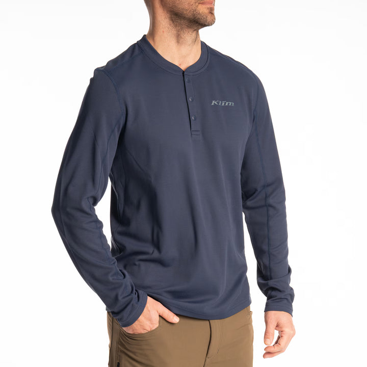 KLIM SIDEWINDER WOOL LONG SLEEVE SHIRT - DRESS BLUES