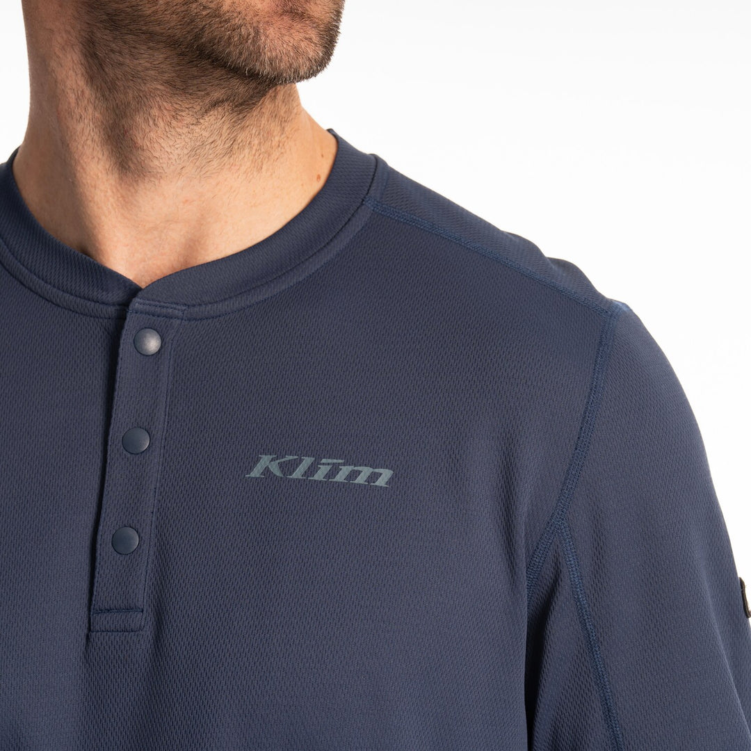 KLIM SIDEWINDER WOOL LONG SLEEVE SHIRT - DRESS BLUES
