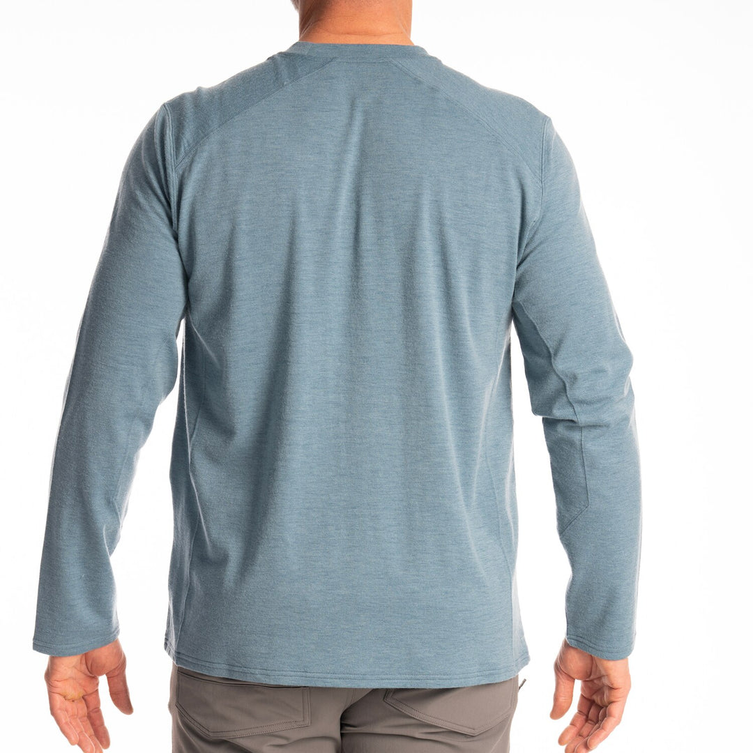 KLIM MESA FALLS WOOL LONG SLEEVE SHIRT - BLUE FUSION