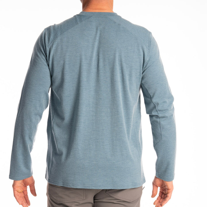KLIM MESA FALLS WOOL LONG SLEEVE SHIRT - BLUE FUSION