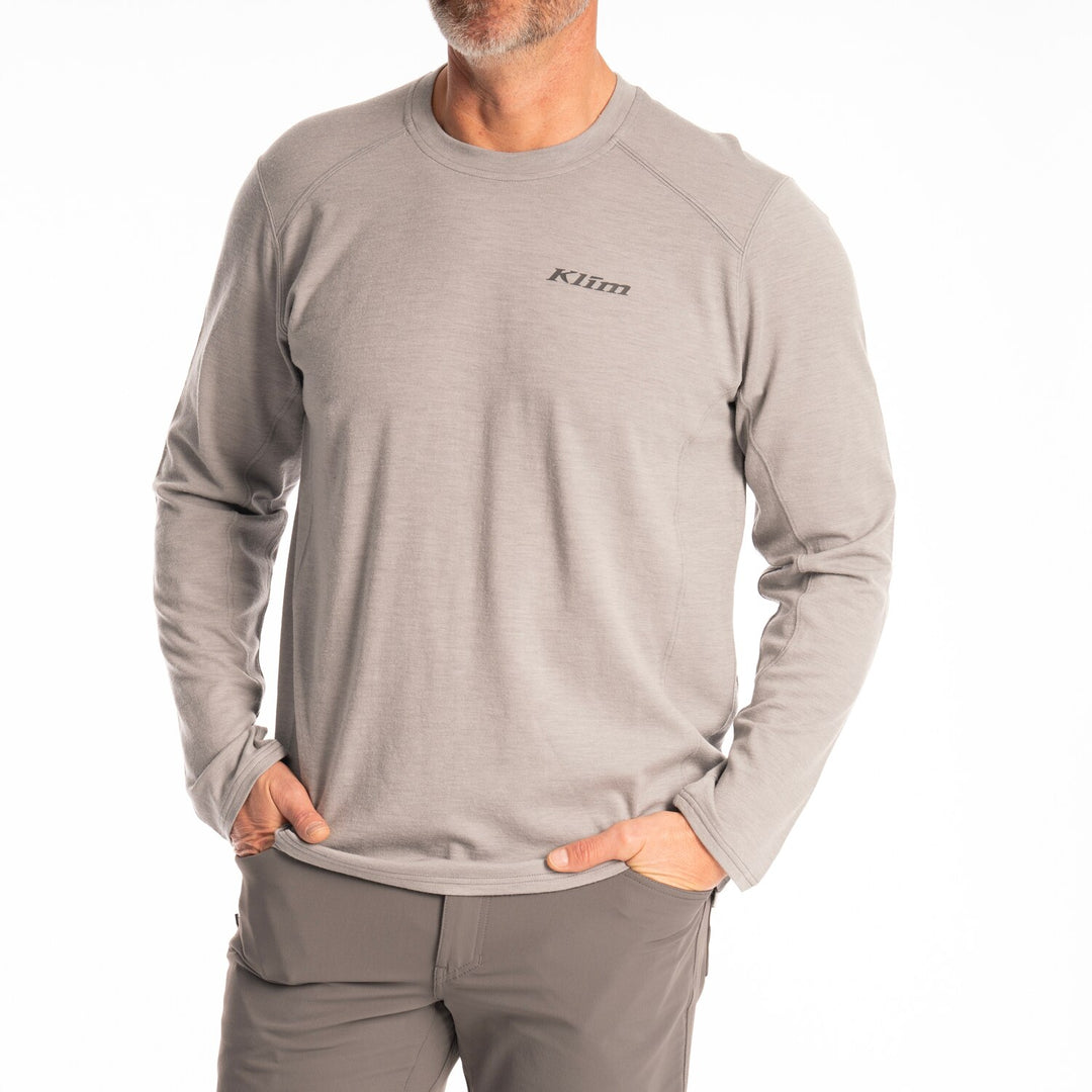KLIM MESA FALLS WOOL LONG SLEEVE SHIRT - MONUMENT