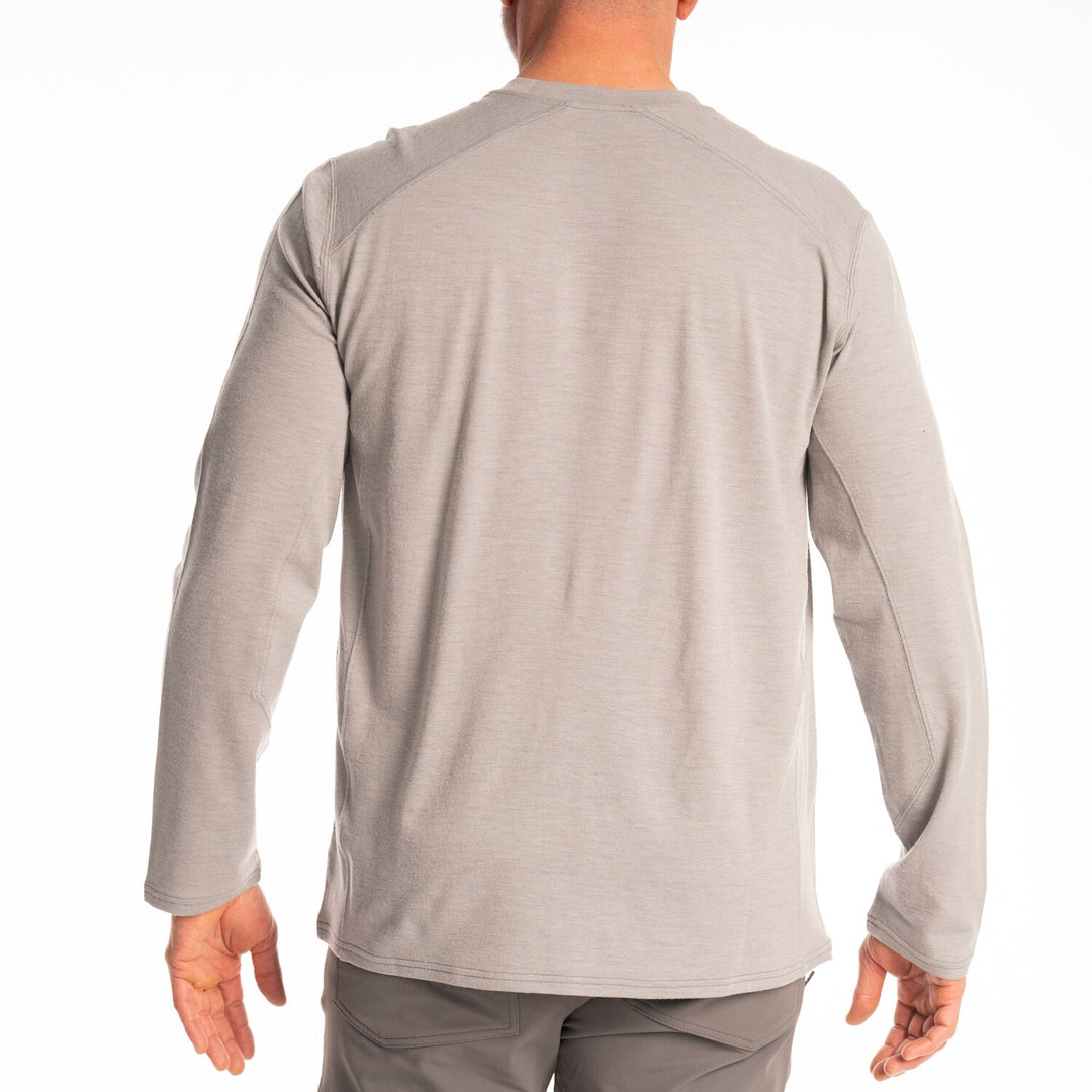KLIM MESA FALLS WOOL LONG SLEEVE SHIRT - MONUMENT