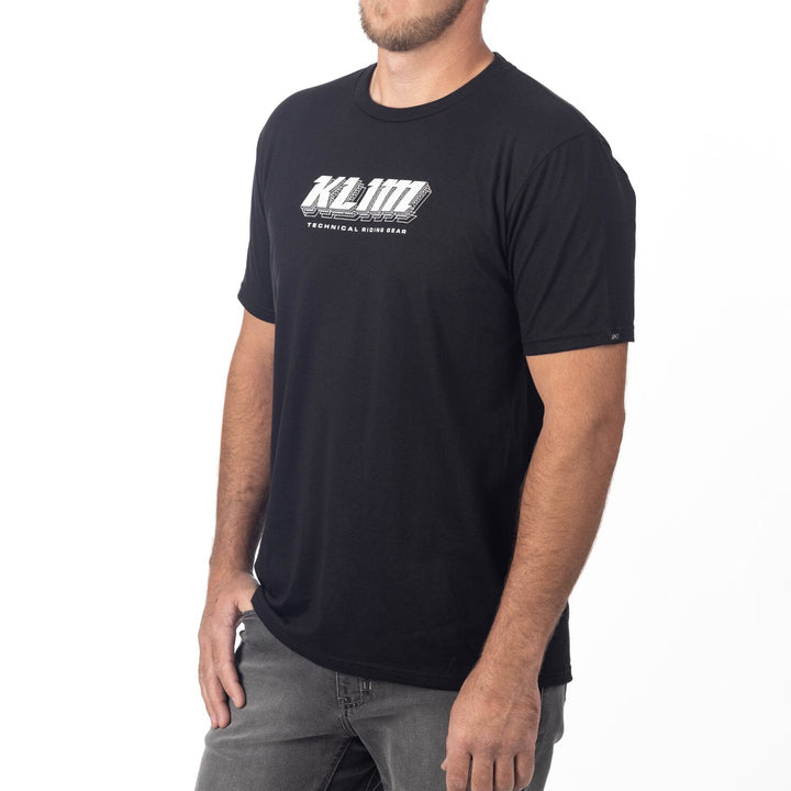 KLIM VISION TRI-BLEND TEE - BLACK - WHITE