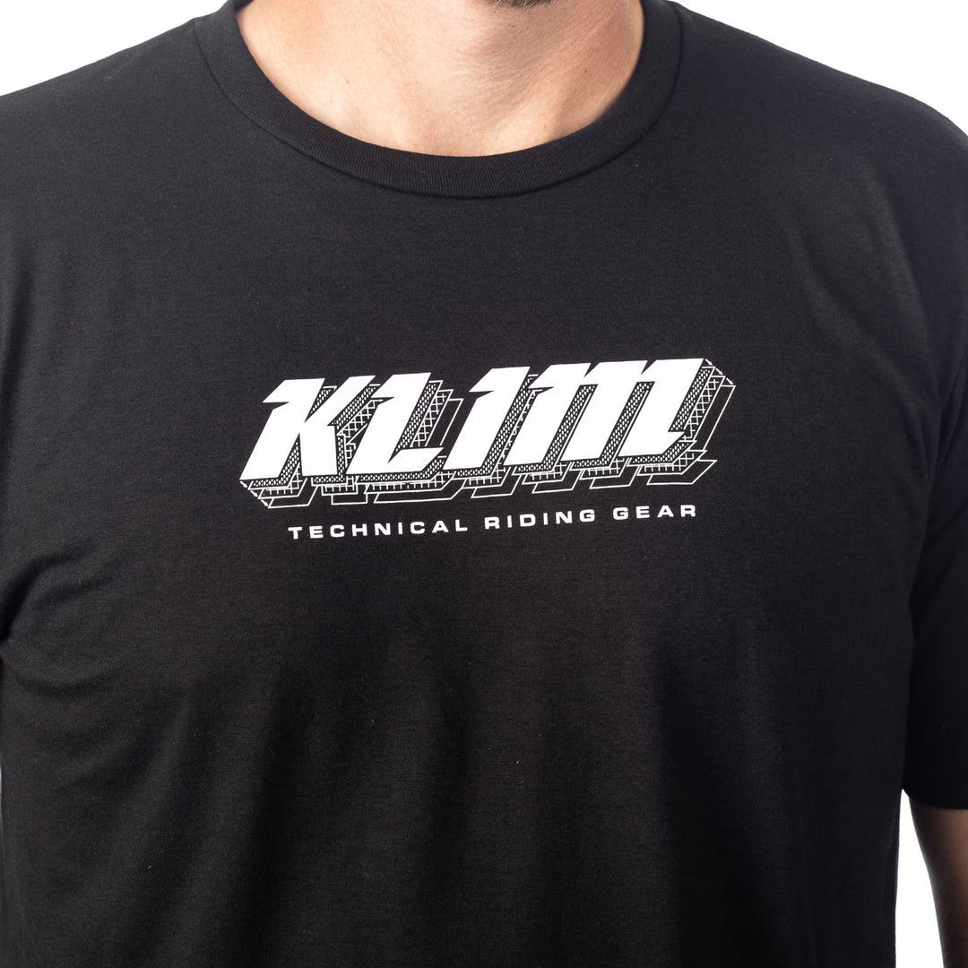 KLIM VISION TRI-BLEND TEE - BLACK - WHITE