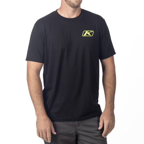KLIM DESTINATION TRI-BLEND TEE - BLACK - HI-VIS