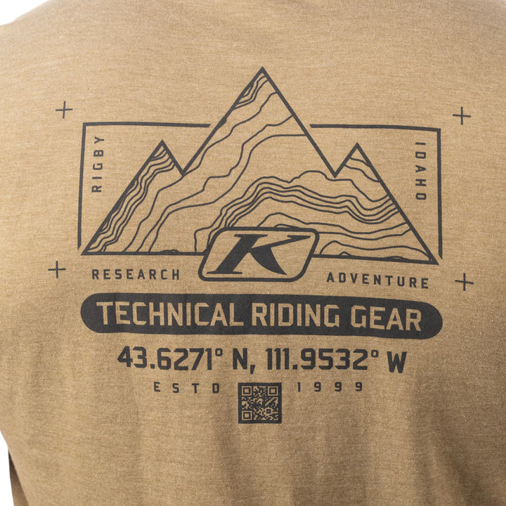 KLIM DESTINATION TRI-BLEND TEE - COYOTE BROWN HEATHER - ASPHALT