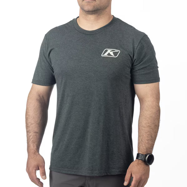 KLIM DESTINATION TRI-BLEND TEE - HEATHERED FOREST GREEN - PEYOTE