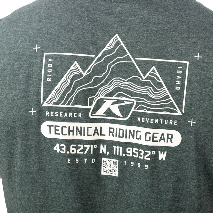 KLIM DESTINATION TRI-BLEND TEE - HEATHERED FOREST GREEN - PEYOTE
