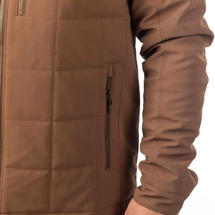 KLIM SADDLEBACK SOFTSHELL JACKET - COCOA BROWN