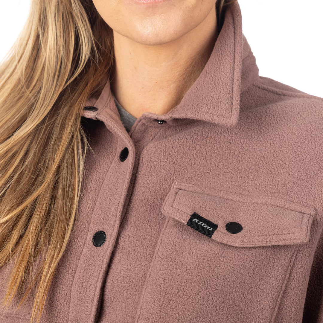 KLIM DARBY CANYON FLEECE SHIRT JACKET - TWILIGHT MAUVE