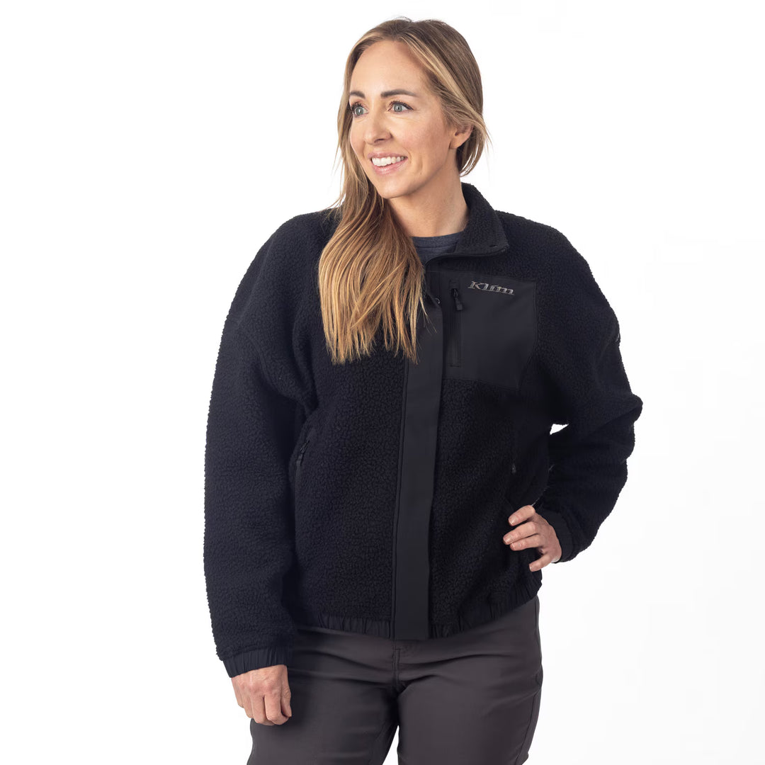 KLIM SIRA HIGH PILE FLEECE JACKET - BLACK
