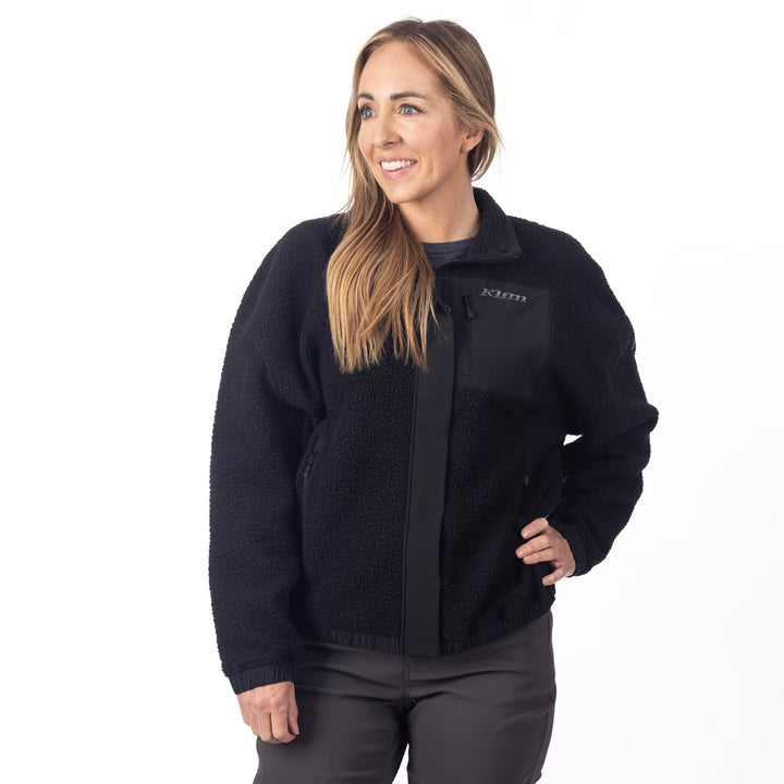 KLIM SIRA HIGH PILE FLEECE JACKET - BLACK
