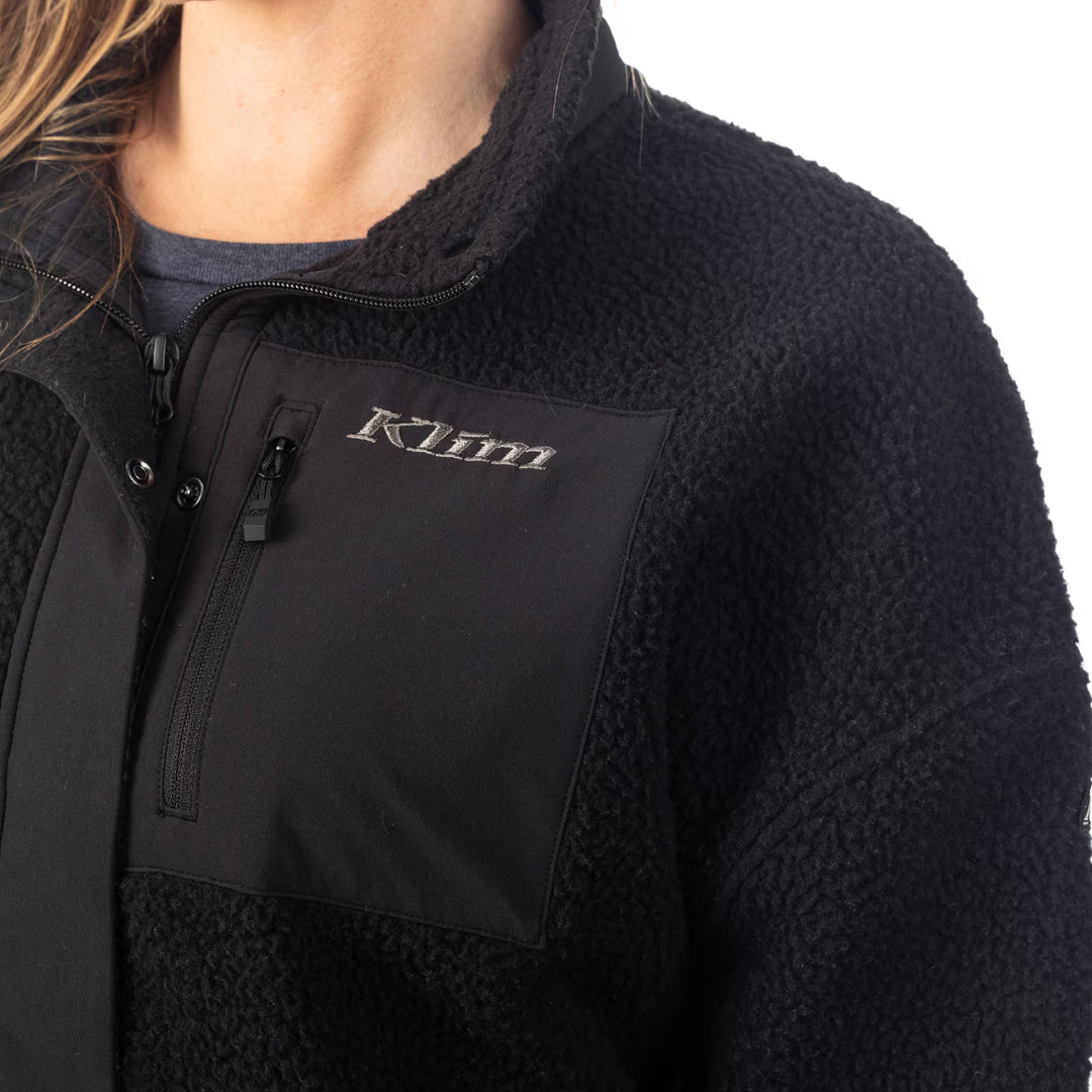 KLIM SIRA HIGH PILE FLEECE JACKET - BLACK