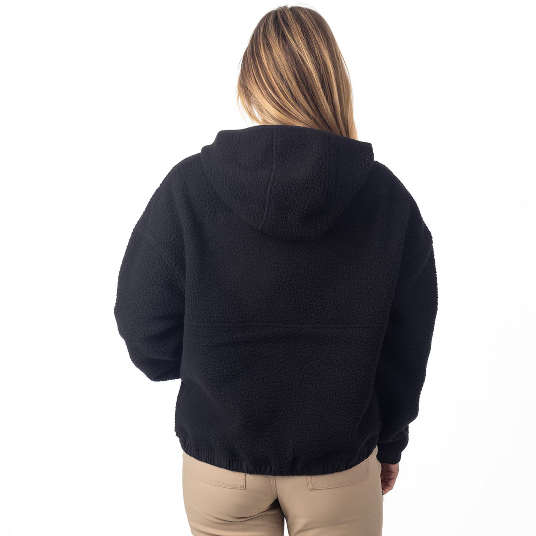 KLIM SIRA HIGH PILE FLEECE HOODIE - BLACK
