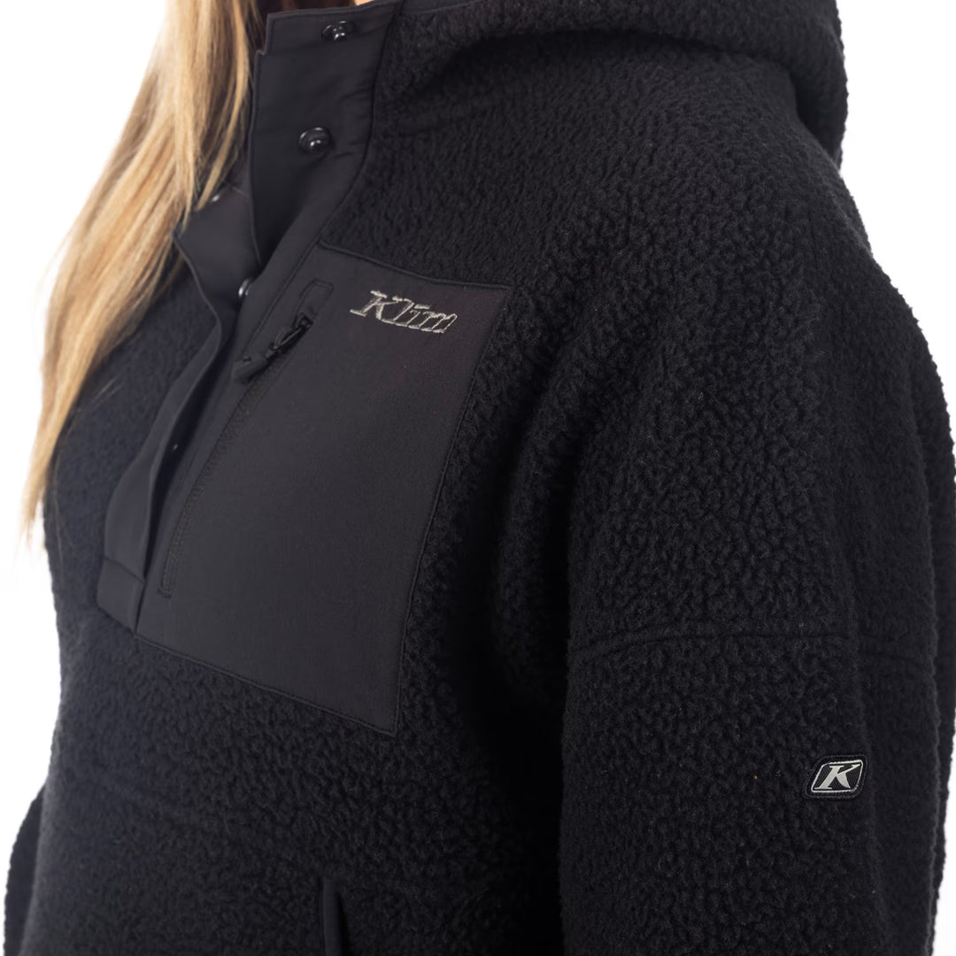 KLIM SIRA HIGH PILE FLEECE HOODIE - BLACK