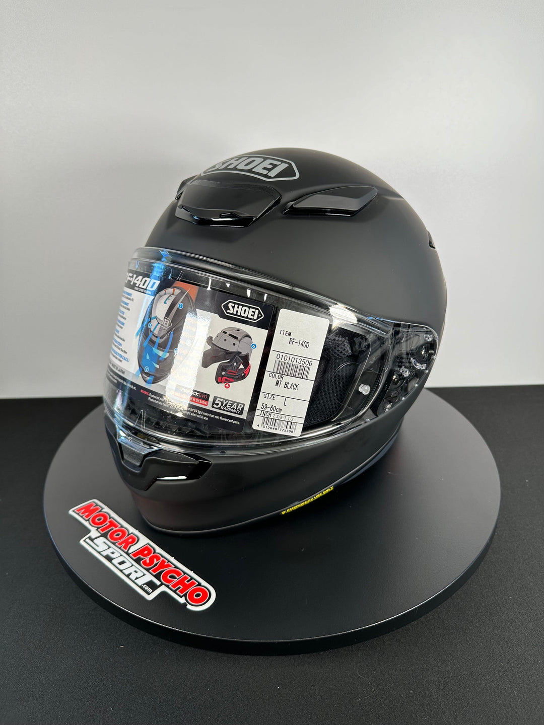 Shoei RF-1400 Helmet - Matte Black - Size Large - USED / OPEN BOX